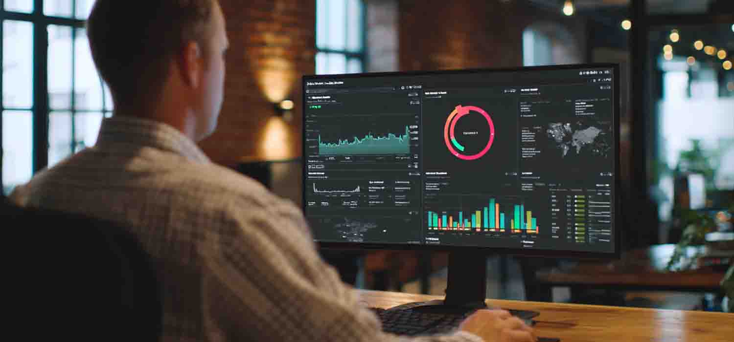 IT professional managing threat detection dashboard