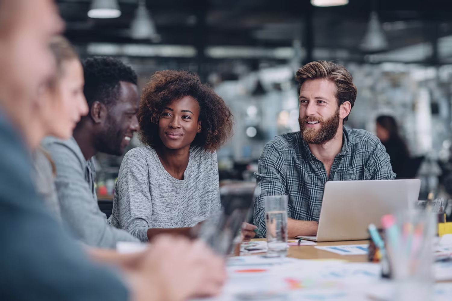 Diverse team planning business continuity